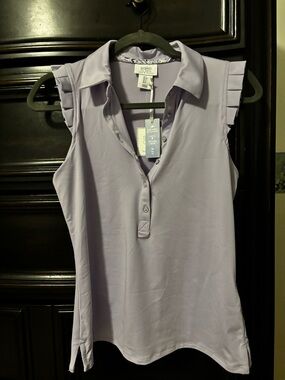 Sigrid Olsen Lavender Sleeveless Golf & Tennis Sleeveless Top